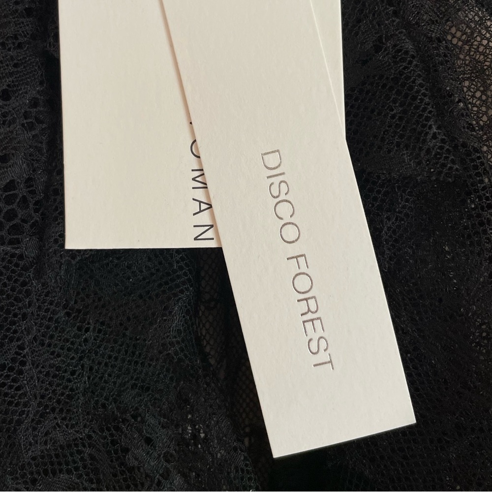 ZARA WOMAN STUDIO NWT PREMIUM Black & Nude Lace Ruffle Frill V Neck Maxi Dress - Picture 13 of 14
